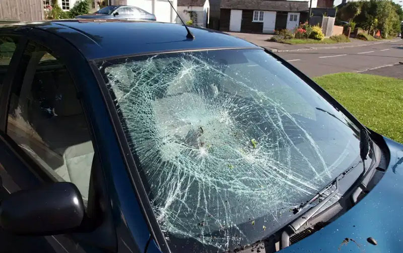 auto glass technician assisting customer