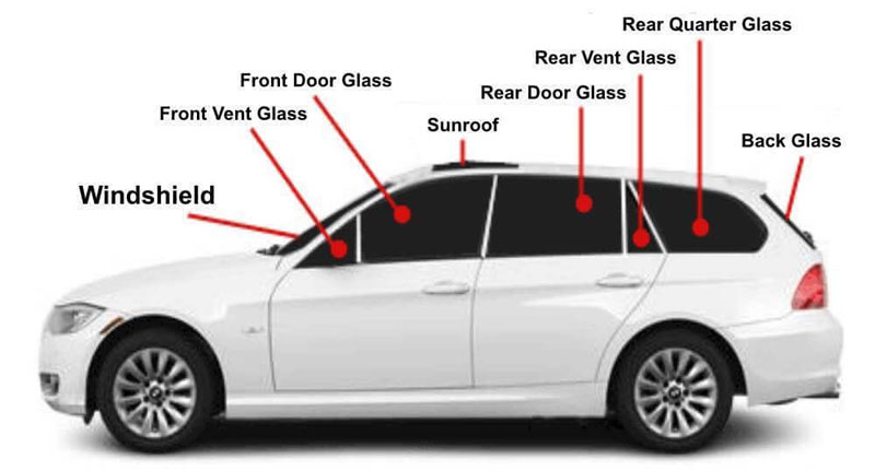 car door glass removed repair process